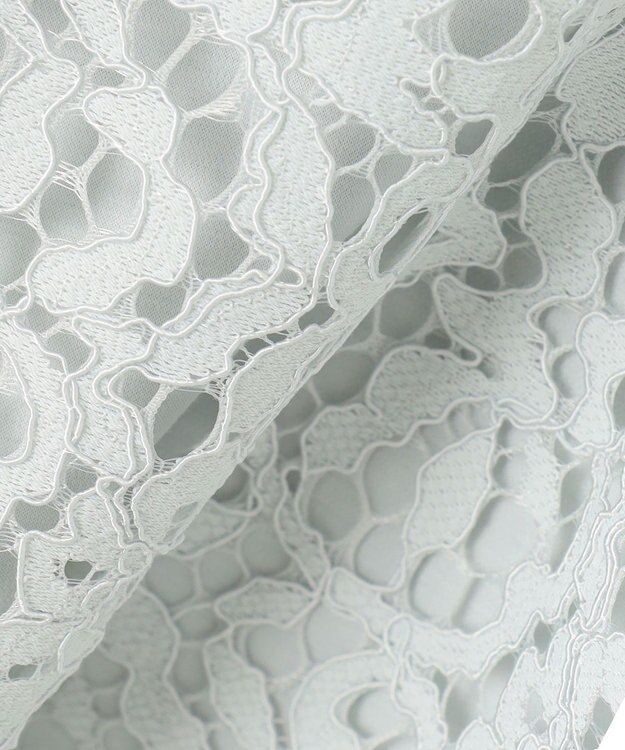 自由区 L 【洗える】レースコンビ Tシャツ 黄緑系