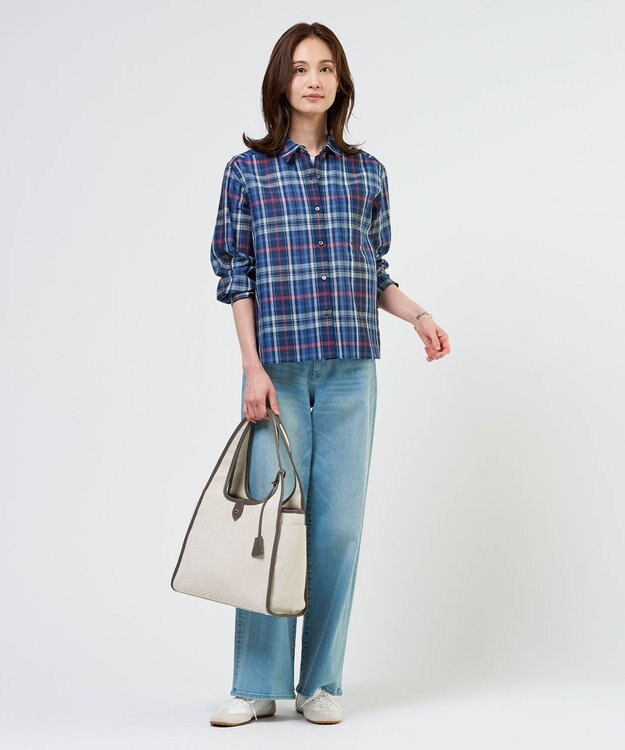 J.PRESS LADIES 【PC収納可能】キャンバス トートバッグ モカ系