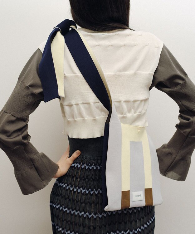 TRICOTE 【アレンジ自在】　配色アレンジノットバッグ 32BLUE