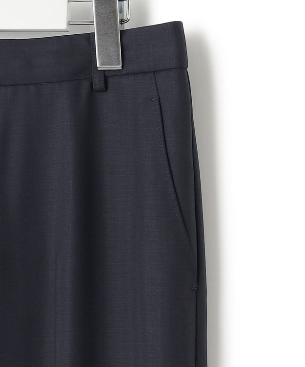 23区 【セットアップ対応】ラフィーネウール テーパードパンツ ネイビーストライプ