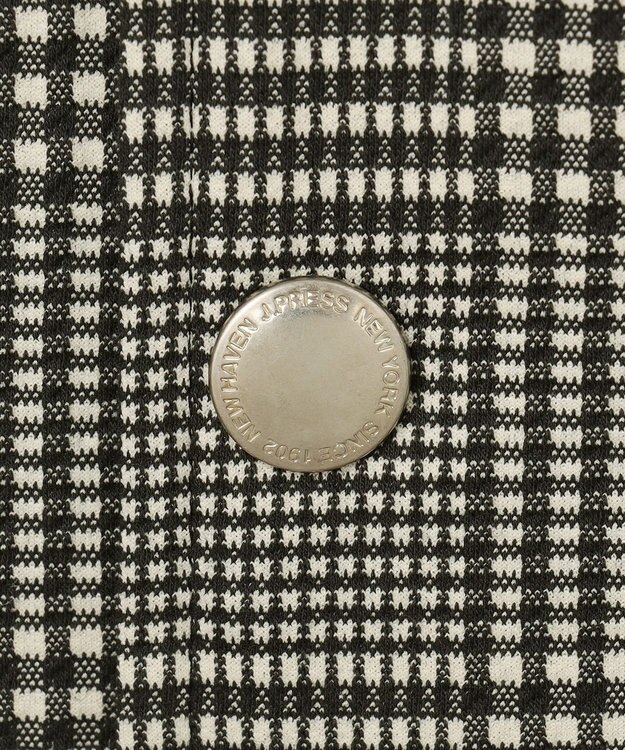 J.PRESS MEN 【KANEMASA】 グレンチェック サッカージャージー コーチジャケット ブラック系3