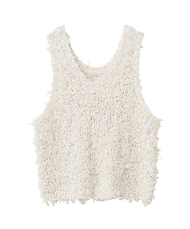 Green Parks ・ｓｗｉｎｇ　ｂｙ　２ｗａｙチュールヤーンベスト Ivory