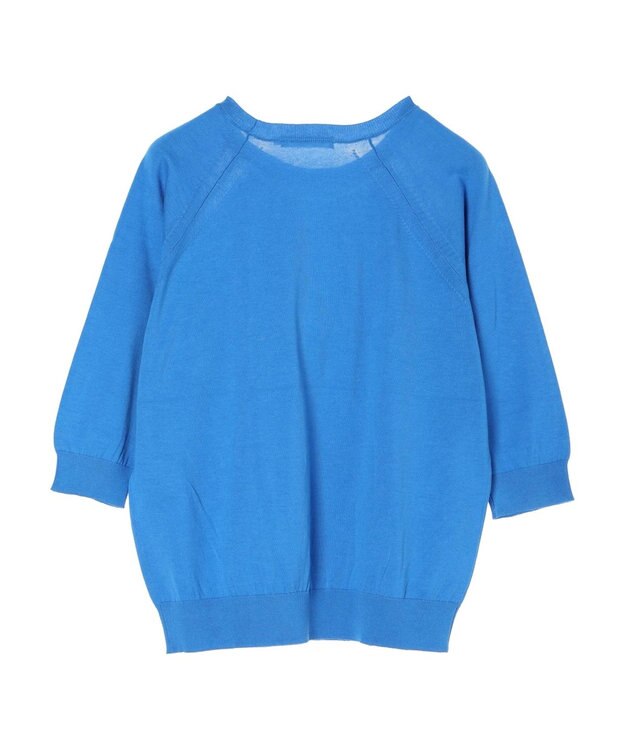 AMERICAN HOLIC ＵＶカットラグラン５分袖ニットプルオーバー Blue
