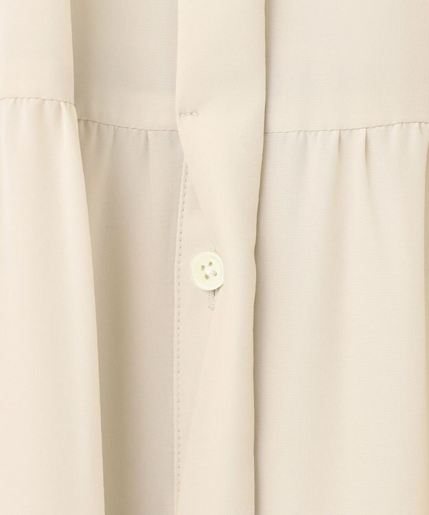 自由区 L シルキータッチティアード ドレス エクリュ