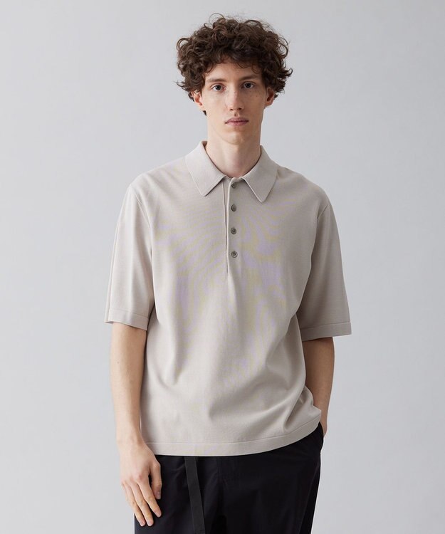 UNFILO MENS 【接触冷感】イージーケア ニットポロ [23年春夏商品] アイボリー