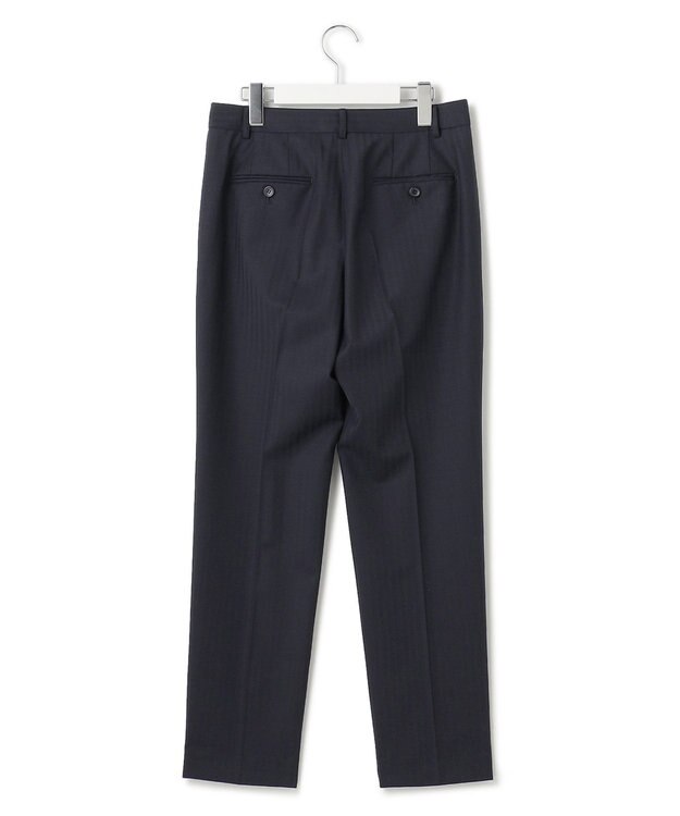 23区 【セットアップ対応】ラフィーネウール テーパードパンツ ネイビーストライプ