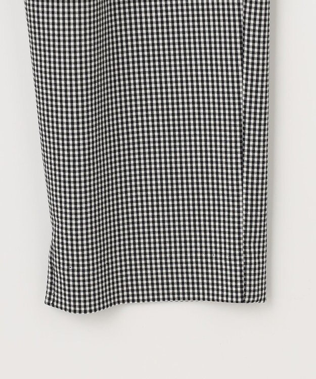 ANY SIS 【洗える】さらさらストレッチ テーパード パンツ ギンガムチェック