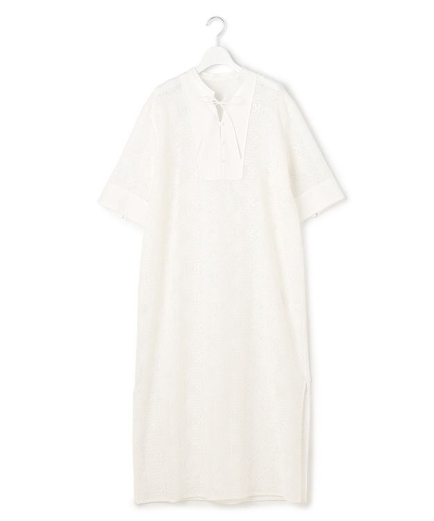 23区 【SLOW/一部店舗限定】モチーフレース ワンピース オフホワイト