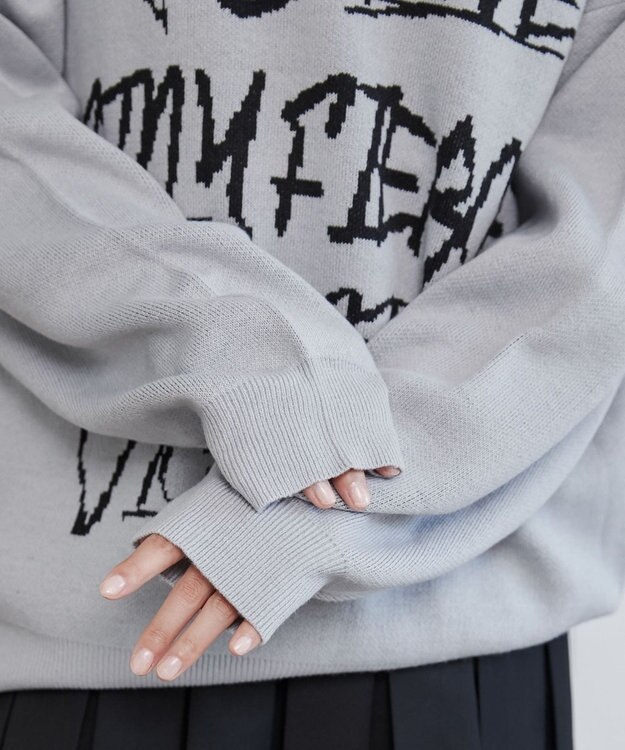 WEGO グラフィックニットBIGプルオーバー 柄22