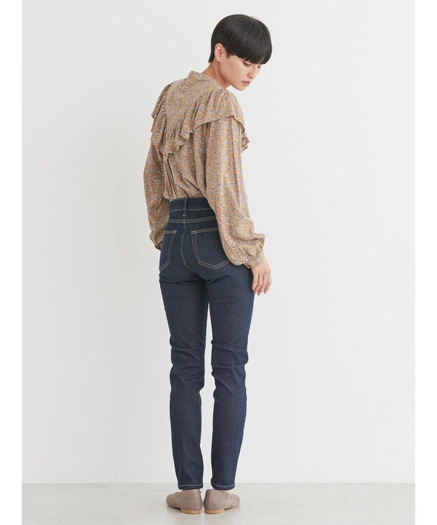 AMERICAN HOLIC アソートプリントフリルブラウス Camel