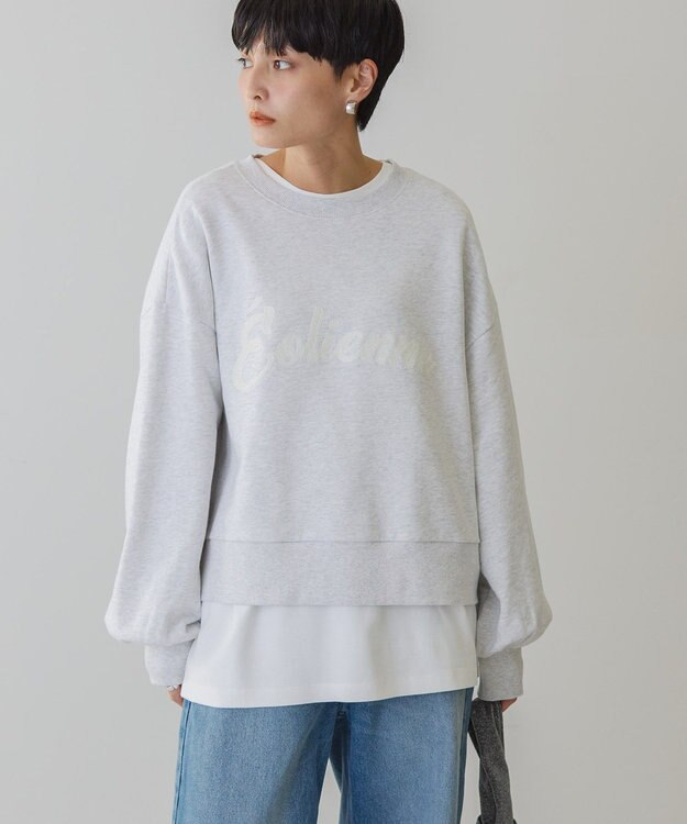 AMERICAN HOLIC チェーン刺繍スウェット Oatmeal