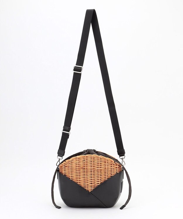 Y'SACCS 【ムック本掲載】ウィッカーバスケットショルダー ブラック