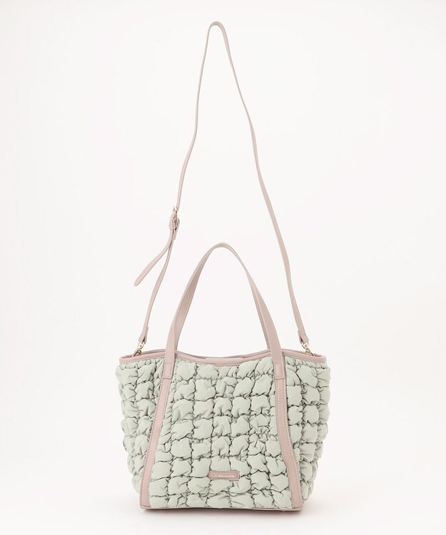 LA BAGAGERIE ポップコーンキルト2WAYトート Mサイズ ライトグリーン