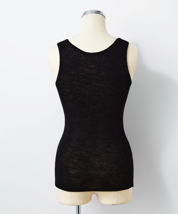 TOQUE 〈大草直子さんアドバイザー〉ロイヤルベビーアルパカ針抜きスムスインナータンクトップ ブラック