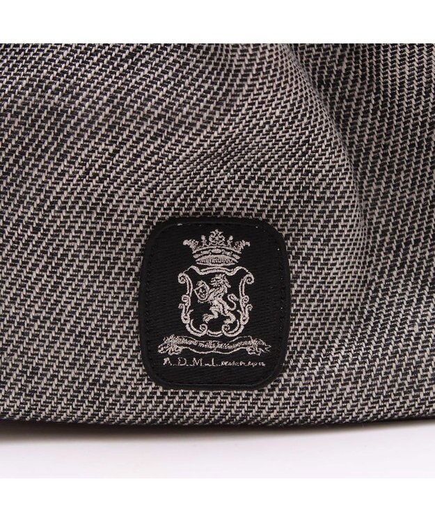 A.D.M.J. 【ファブリック】リネンラメクロス/前金具付トート32cm(Dカン＋)リネンラメクロス/前金具付トート40cm(Dカン＋) BLACK