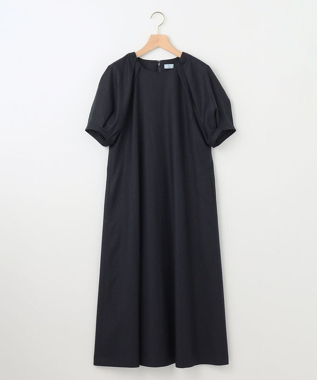 組曲 L リネンレーヨン ワンピース ネイビー系
