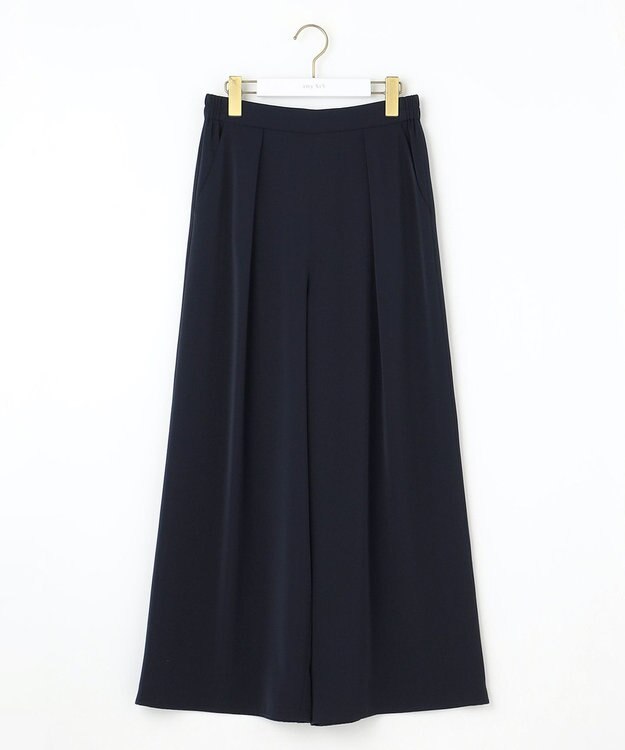 ANY SIS 【接触冷感・吸水速乾・UVカット】サラキレイ ワイドパンツ ネイビー