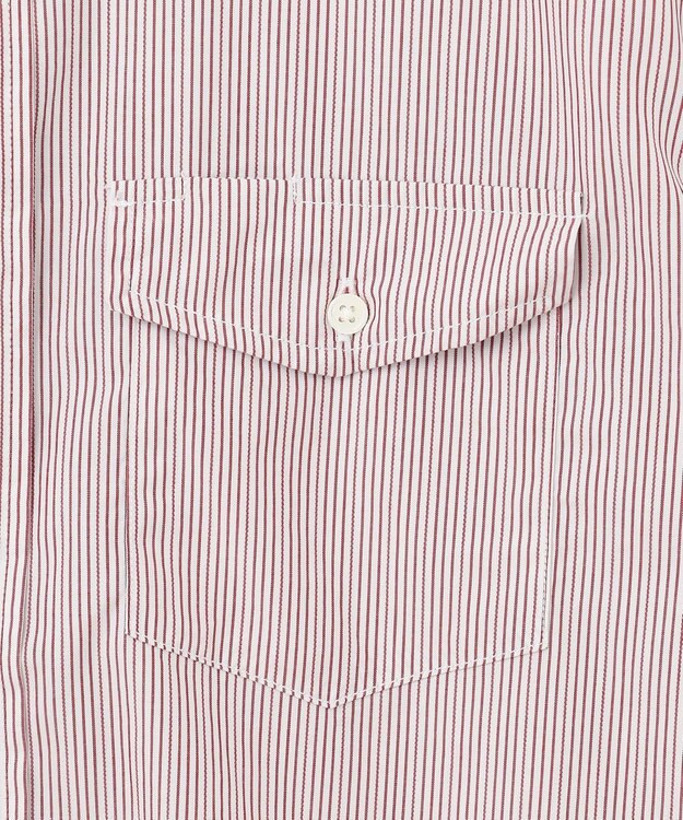 J.PRESS MEN ポプリンマルチストライプ ボタンダウンシャツ ワイン系1
