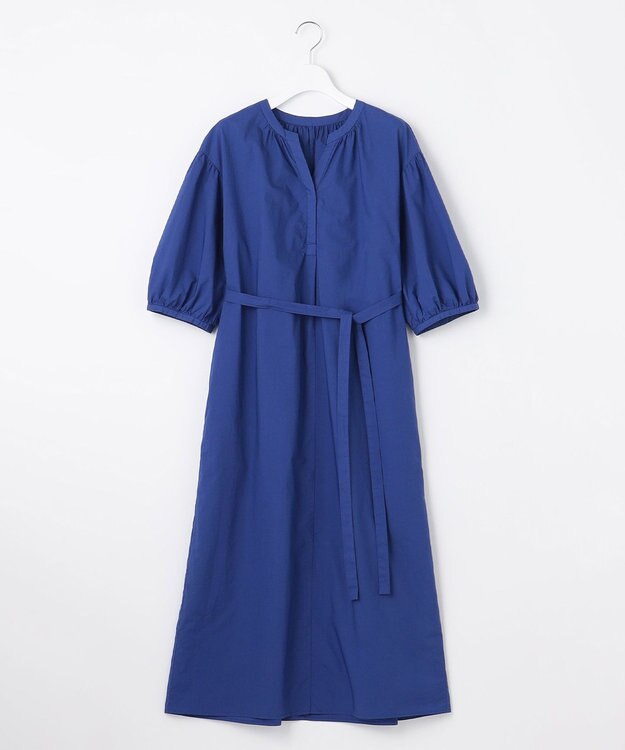 自由区 【洗える・XSサイズあり】タイプライターピースダイ ワンピース スカイブルー系