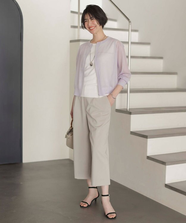 J.PRESS LADIES シェルネックレス グレー系