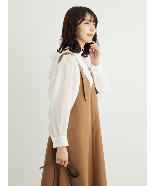 Green Parks ・ＥＬＥＮＣＡＲＥ　ＤＵＥ　Ｖネックジャンスカ Beige