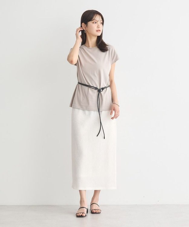 earth music&ecology 【接触冷感/洗濯機可】フレンチＴ Beige