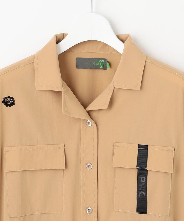 PW CIRCULUS 【WOMEN】サファリシャツ ゴルフウェア レディース ベージュ系