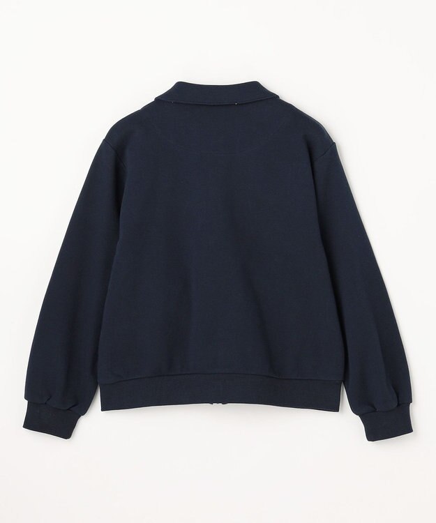 組曲 KIDS 【150-160㎝】ラウンドカラージップアップパーカー ネイビー