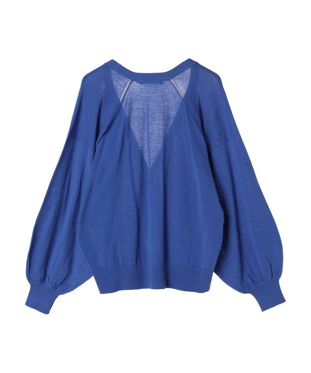 AMERICAN HOLIC 袖ボリュームショートニットカーディガン Blue