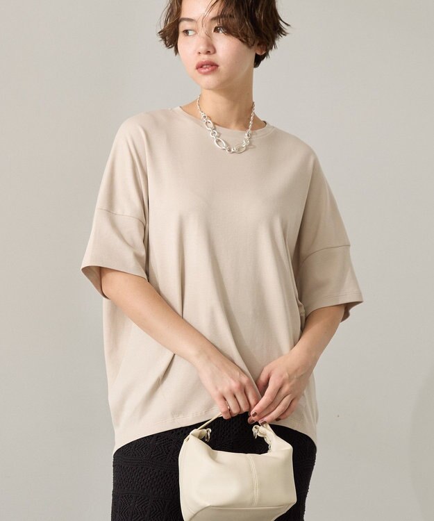 AMERICAN HOLIC 【新色追加】【接触冷感】コクーンシルエットカットソー Light Beige