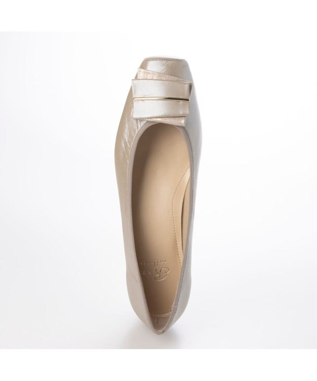 Riz raffinee <Riz raffinee>モチーフ金具付バレエパンプス ベージュメタリック