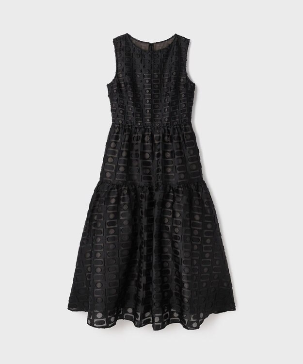 GRACE CONTINENTAL キカドットジャガードドレス ブラック