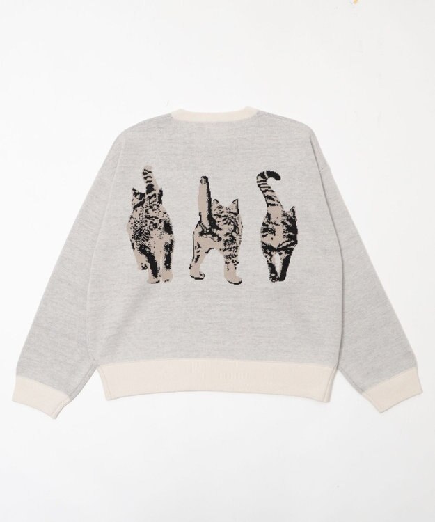 WEGO アニマルジャガードニットプルオーバー ホワイトアイボリー