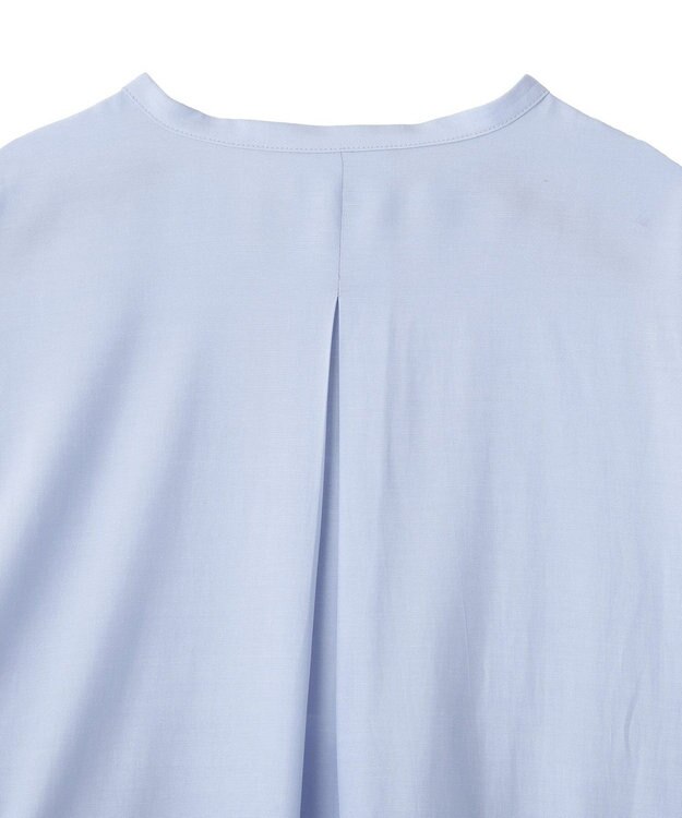 YECCA VECCA レース切替スキッパーブラウス Blue