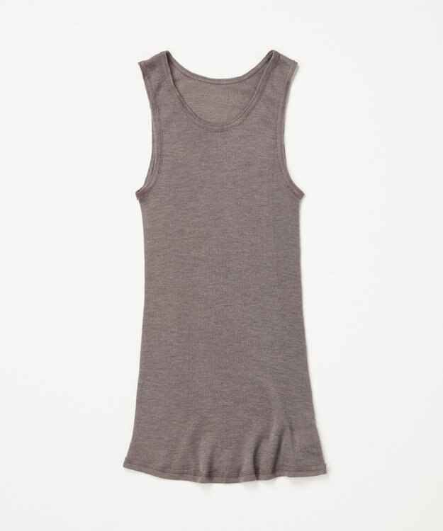 TOQUE 〈大草直子さんアドバイザー〉ロイヤルベビーアルパカ針抜きスムスインナータンクトップ グレー