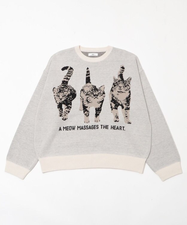 WEGO アニマルジャガードニットプルオーバー ホワイトアイボリー