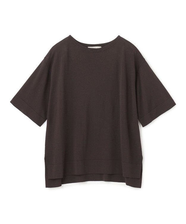 UNFILO スゴ機能 ハーフスリーブニットT ブラウン