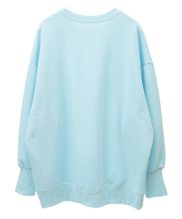 Green Parks 手書きプリントスウェット Sax