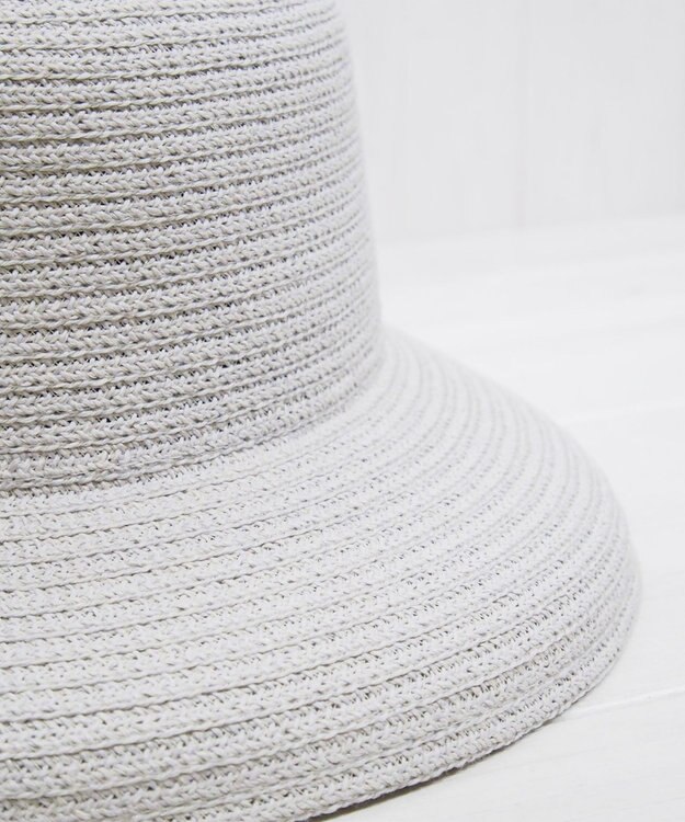 石田製帽 美濃和紙xコットンブレード　ウォッシャブルカサブランカ ライトグレー