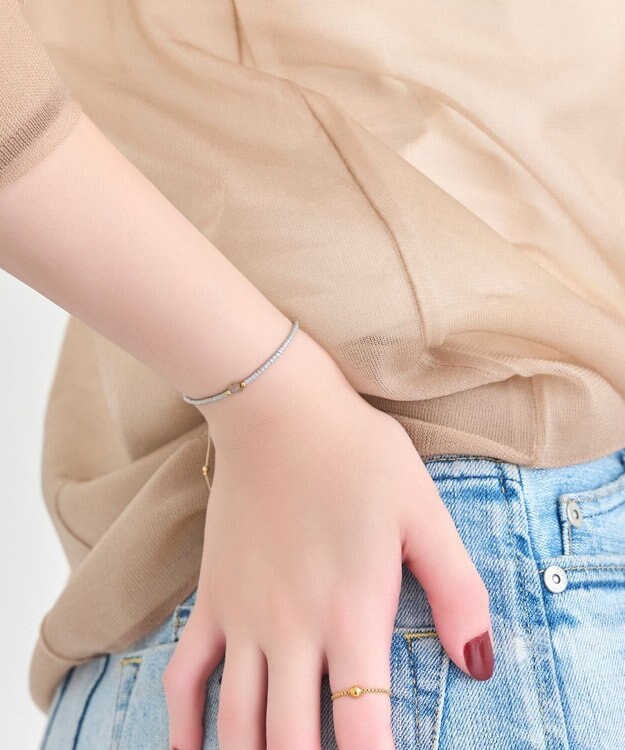 Phoebe ストーンコードブレスレット　グレー/天然石 グレー