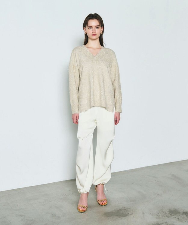 GRACE CONTINENTAL サテンワークパンツ キナリ