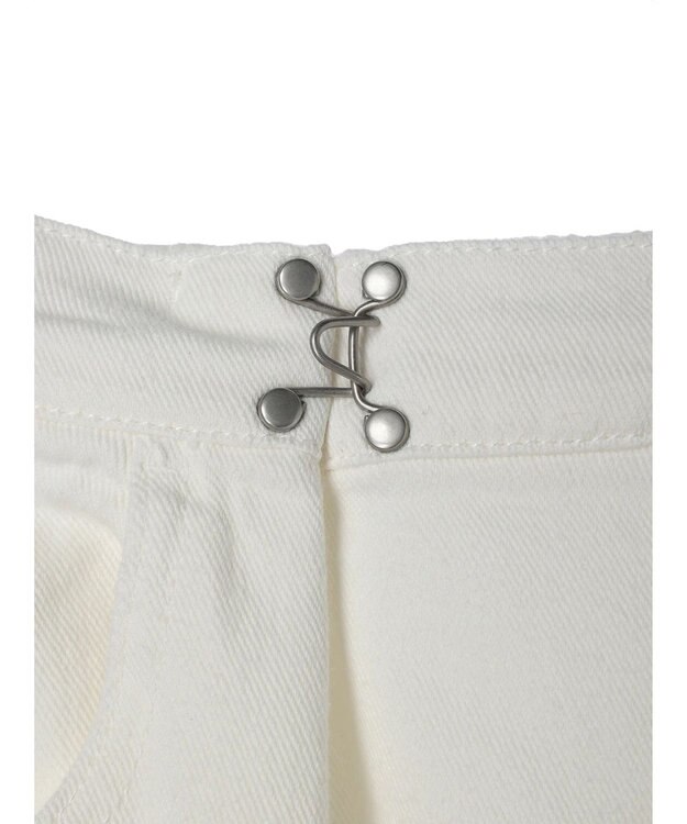 Green Parks ・ＥＬＥＮＣＡＲＥ　ＤＵＥ　ホワイトデニムタックパンツ White