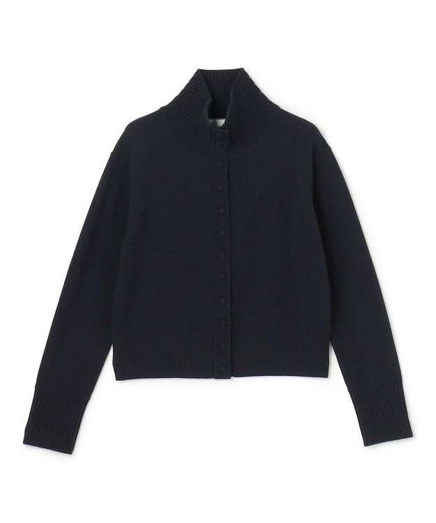 BEIGE， POMPE / ウールカシミヤ ハイネックカーディガン Navy