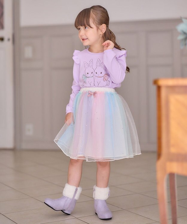 ANY KIDS チュール スカート レインボー