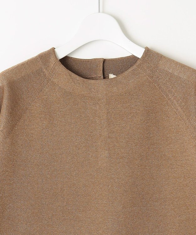 自由区 【セットアップ対応・洗える】ヴィスコースシアー ニット ブラウン系