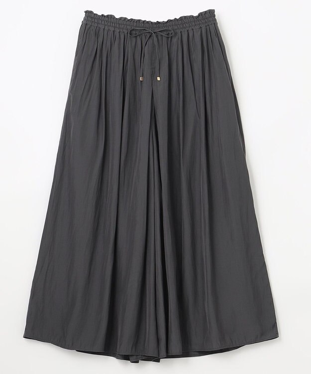 ANY 【洗濯機可能・ウエストゴム】リラックススカーチョ チャコールグレー