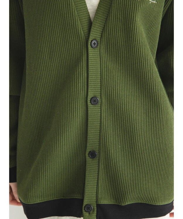 CRAFT STANDARD BOUTIQUE 【リサイクル】ラインカーディガン Khaki