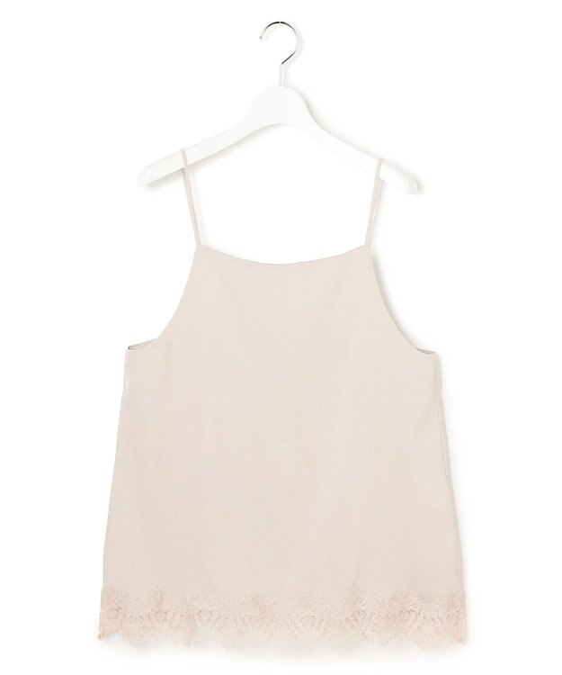 23区 L 【先行予約】サテンレースキャミソール ベージュ系