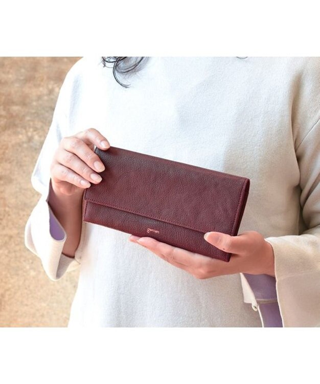 genten 【新色】フレスコ フラップ長財布 カシス