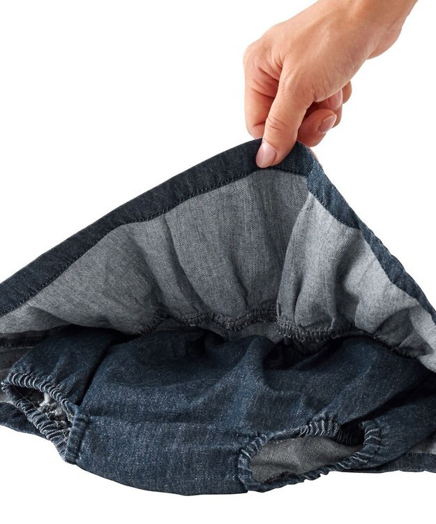 MIKI HOUSE HOT BISCUITS 【70-90cm】 スカート付ブルマ インディゴブルー